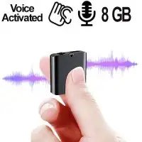 Mini SPY-Recorder, Audiowanze (VOX), 8 GB