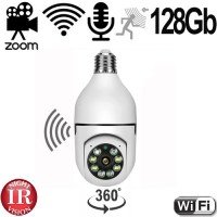 WIFI HD-SpyCam in Schwenk-LED-Lampe